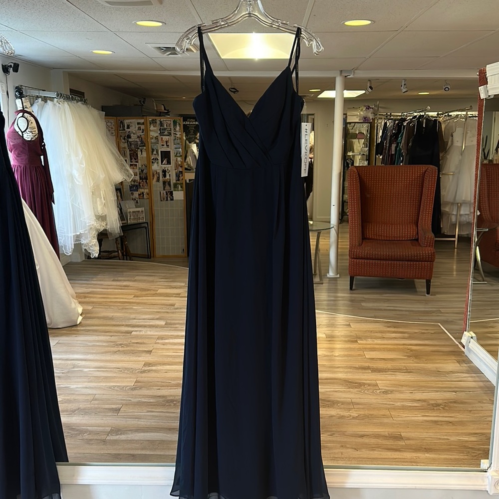 Bill Levkoff Navy Size 10 Dress Style Number 7035 NWT